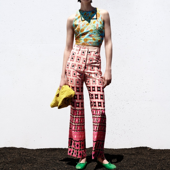 Zara Printed flare pants - Picture 6 of 16